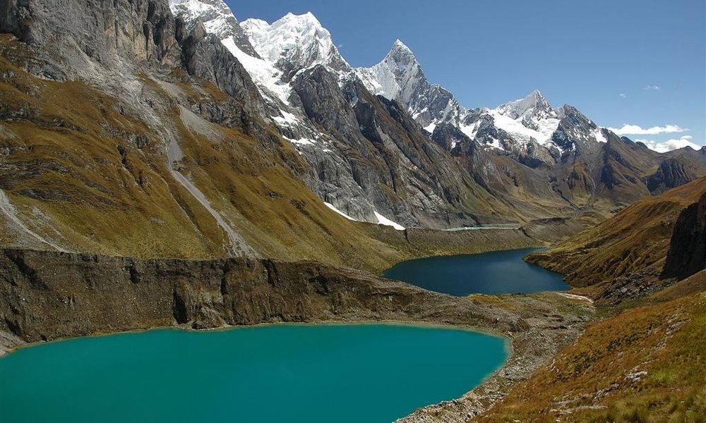 Barvna jezera pod najlepÅ¡imi vrhovi Andov