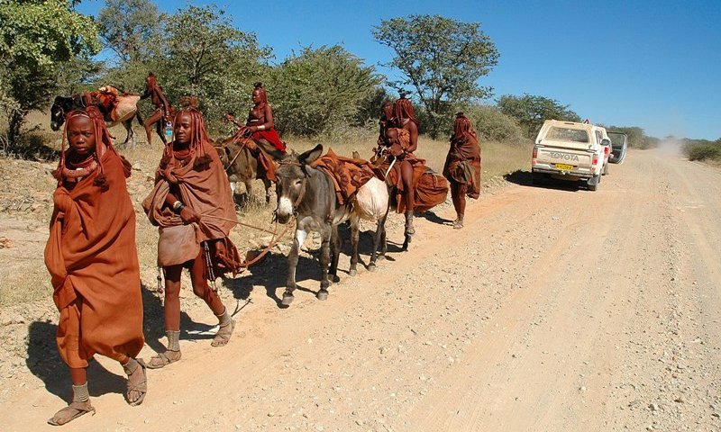 Himbe na severu Namibije