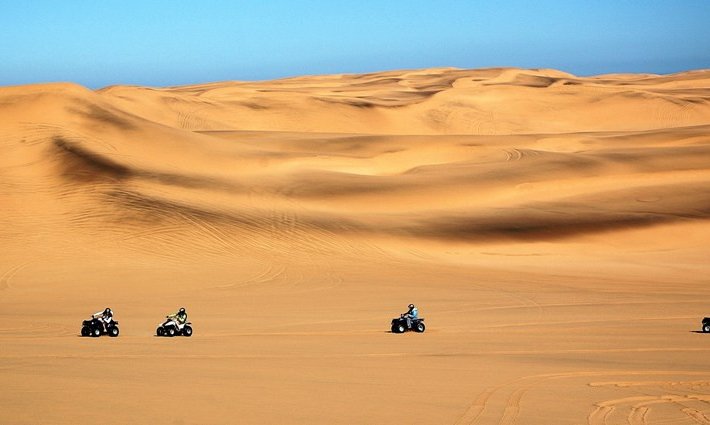Štirkolesni motorji, sipine okoli Swakopmunda