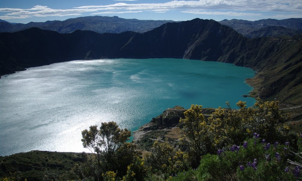 Vulkanski krater in jezero Quilotoa