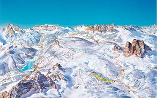 Smučarsko področje Civetta, del Dolomiti ski passa