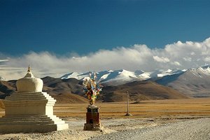 Tibetanska planota, s Himalajo v ozadju, Tibet