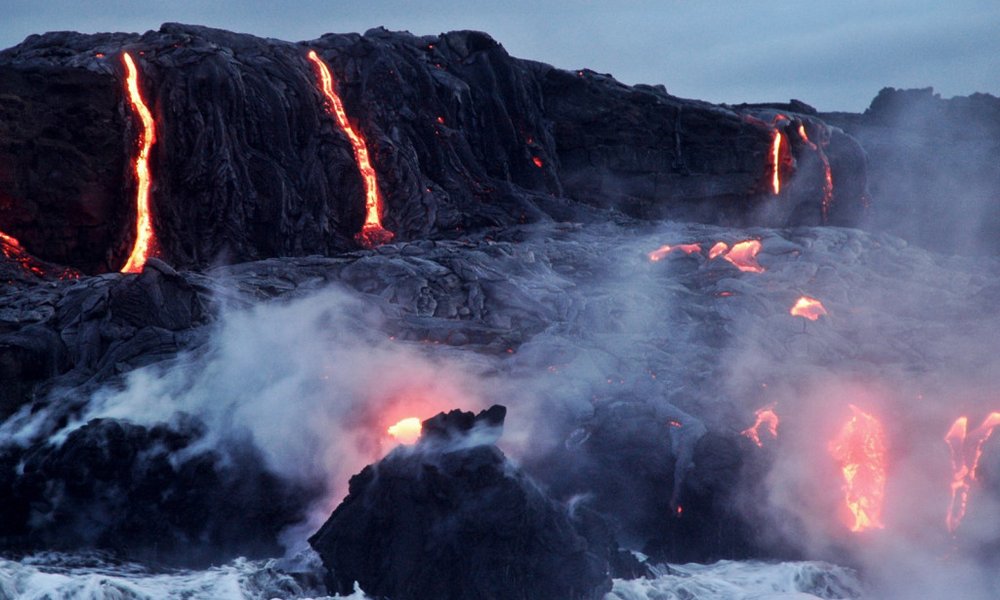 Nastajajoča zemlja na otoku Big Island