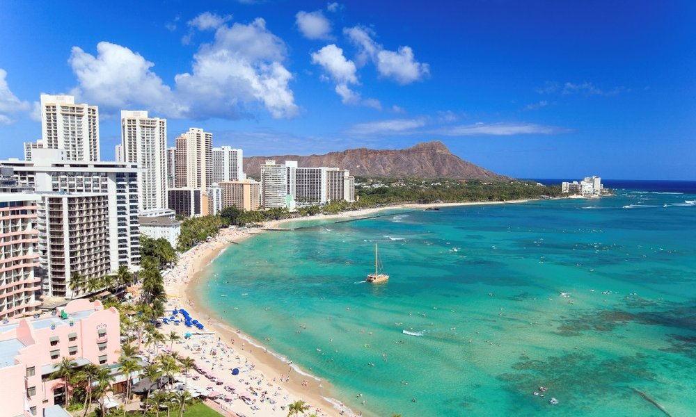 Plaža Waikiki, Honolulu, otok Oahu