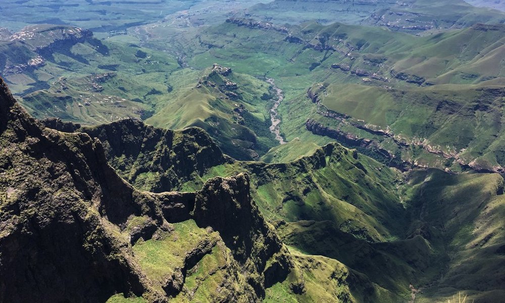 Pogled z vrha gorovja Drakensberg