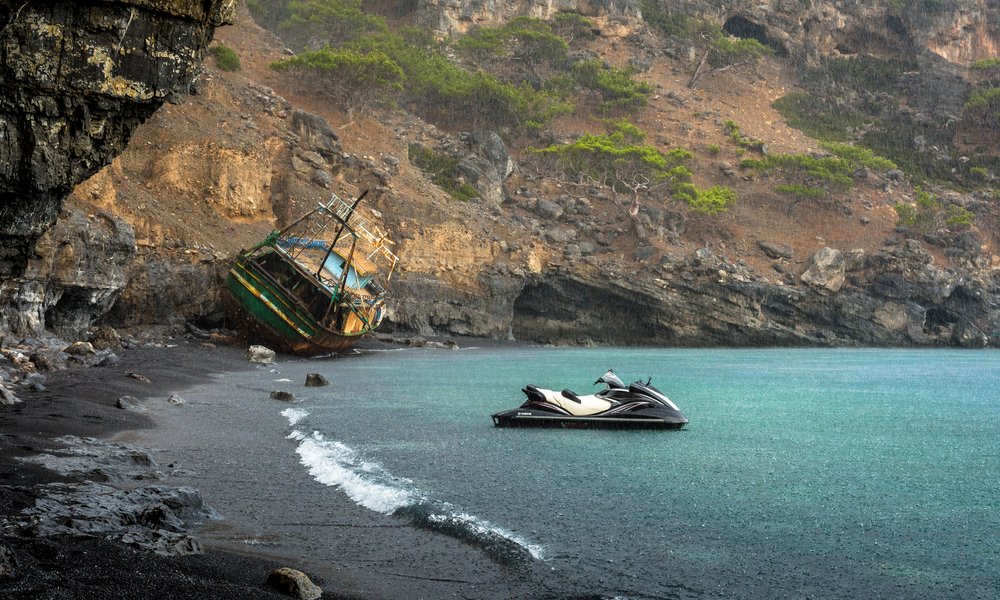 težko dostopen košček južne obale